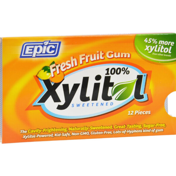 Epic Dental Xylitol Gum Fresh Fruit (12x12 CT)