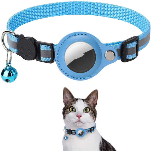 Reflective Collar Waterproof Holder Case For Airtag Air Tag Airtags Protective Cover Cat Dog Kitten Puppy Nylon Collar - Image 8