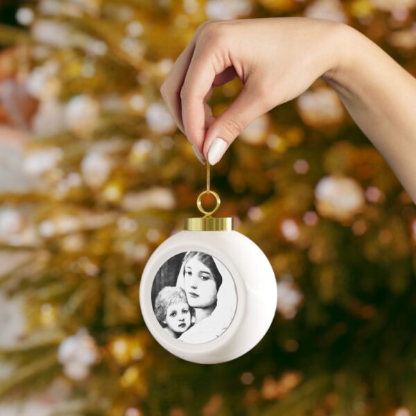 Mary and Baby Jesus Christmas Ball Ornament - Image 8