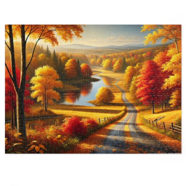 Stroll Down Autumn Lane Jigsaw Puzzle (30, 110, 252, 500,1000-Piece) - Image 7