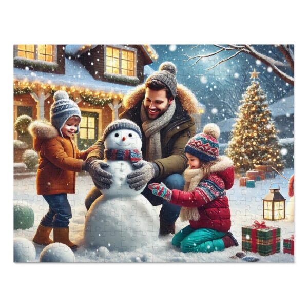 Building a Snowman Christmas Jigsaw Puzzle (30, 110, 252, 500,1000-Piece)