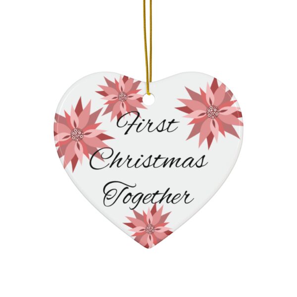 First Christmas Together Ceramic Ornament, 4 Shapes - Image 7