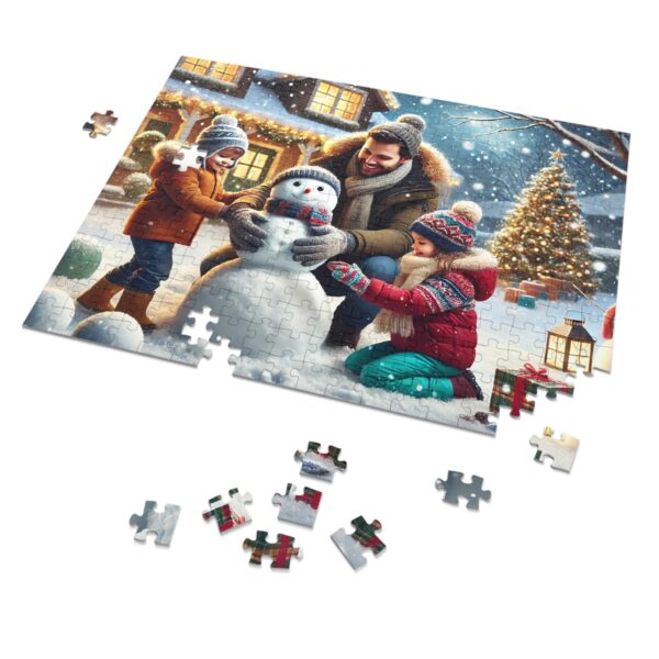 Building a Snowman Christmas Jigsaw Puzzle (30, 110, 252, 500,1000-Piece) - Image 2