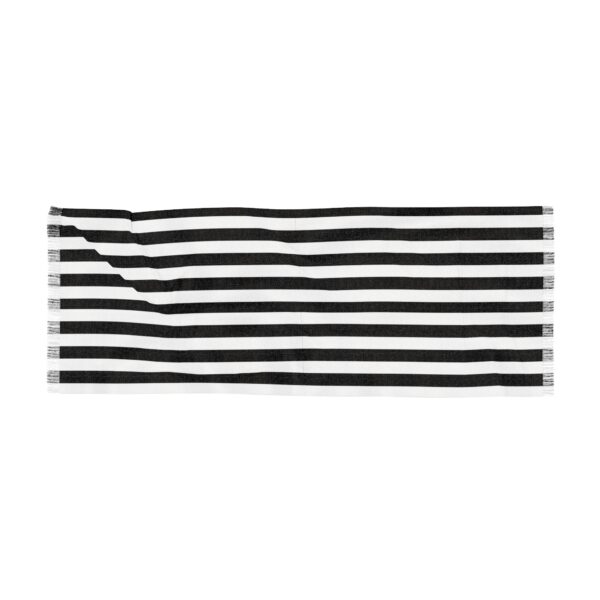 Black and White Striped Light Scarf