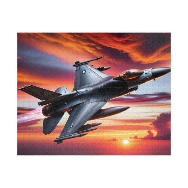 Epic F-16 Flying in the Sunset Puzzle - Image 9