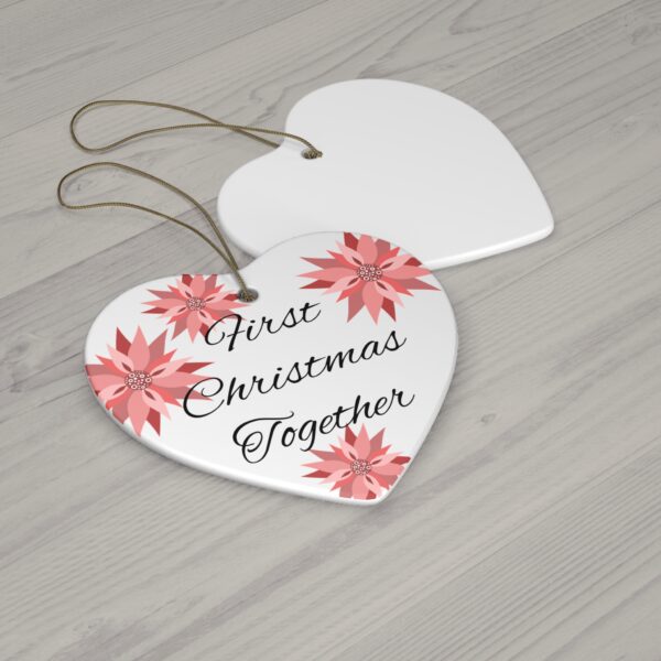 First Christmas Together Ceramic Ornament, 4 Shapes - Image 8