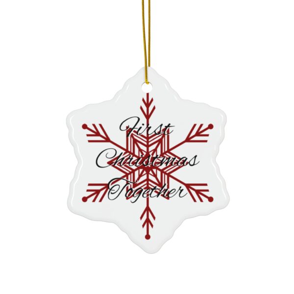 First Christmas Together Ceramic Ornament, 4 Shapes - Image 10