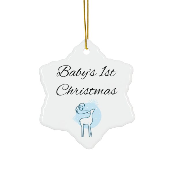 Baby's 1st Christmas Ceramic Ornament, 4 Shapes and designs - Image 10