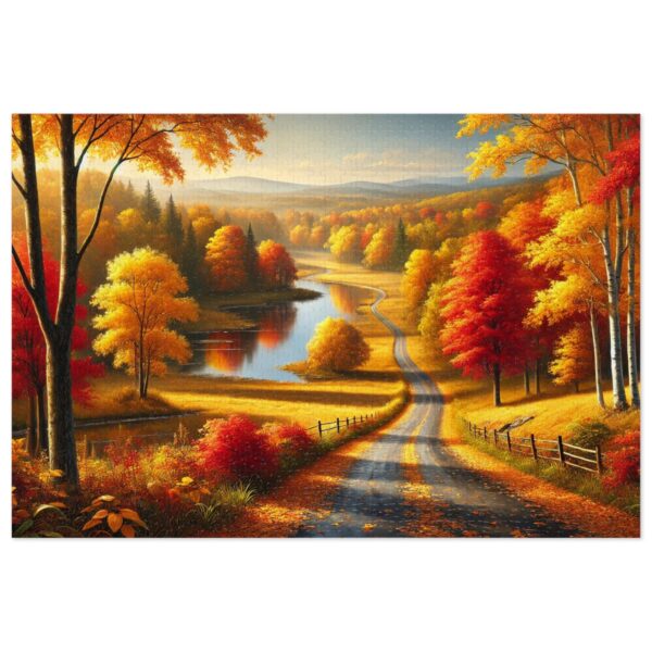 Stroll Down Autumn Lane Jigsaw Puzzle (30, 110, 252, 500,1000-Piece) - Image 4