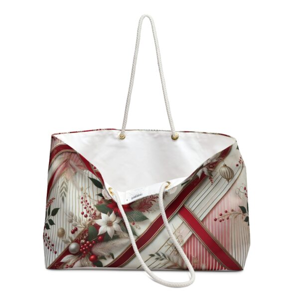 Christmas Candy Stripes Weekender Bag - Image 3