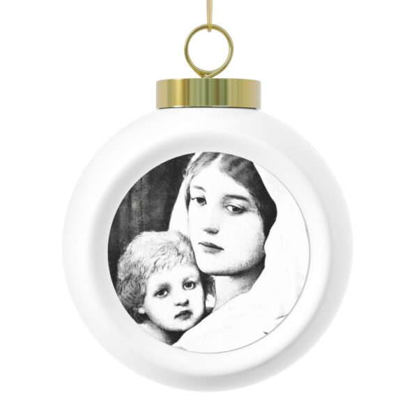 Mary and Baby Jesus Christmas Ball Ornament