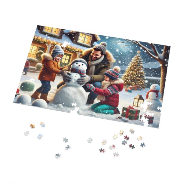 Building a Snowman Christmas Jigsaw Puzzle (30, 110, 252, 500,1000-Piece) - Image 5