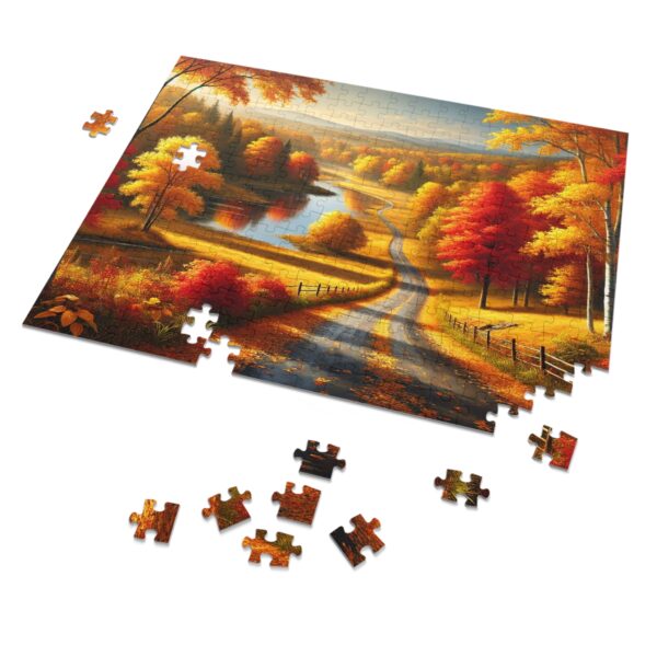 Stroll Down Autumn Lane Jigsaw Puzzle (30, 110, 252, 500,1000-Piece) - Image 2