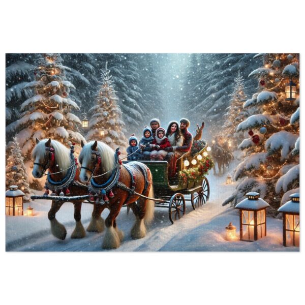 Christmas Sleigh Ride Jigsaw Puzzle (30, 110, 252, 500,1000-Piece) - Image 4