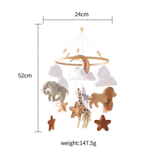 Room Hand-eye Coordination Decoration Wind Chimes Crib Felt Forest Animal Cloud Moon Bed Bell - Image 6