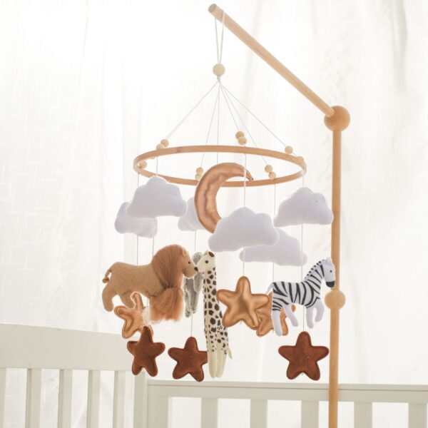 Room Hand-eye Coordination Decoration Wind Chimes Crib Felt Forest Animal Cloud Moon Bed Bell - Image 7