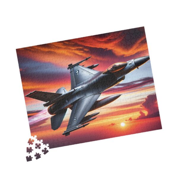 Epic F-16 Flying in the Sunset Puzzle - Image 11