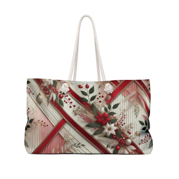 Christmas Candy Stripes Weekender Bag - Image 2