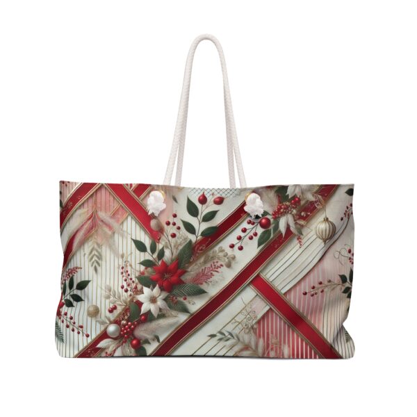 Christmas Candy Stripes Weekender Bag