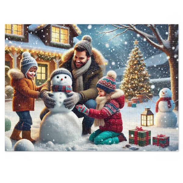 Building a Snowman Christmas Jigsaw Puzzle (30, 110, 252, 500,1000-Piece) - Image 7