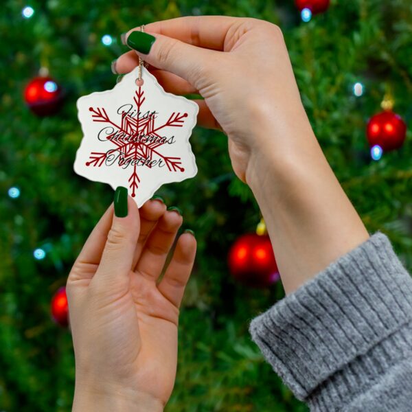 First Christmas Together Ceramic Ornament, 4 Shapes - Image 12