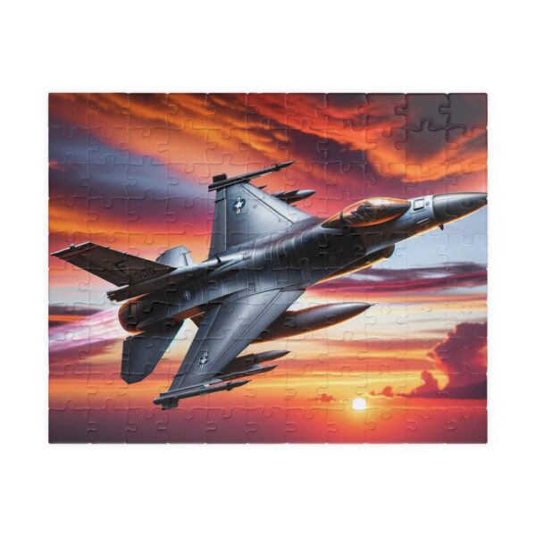 Epic F-16 Flying in the Sunset Puzzle