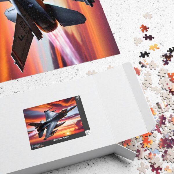 Epic F-16 Flying in the Sunset Puzzle - Image 16