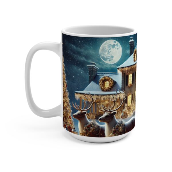 "Sleigh Bells and Coffee" 15 oz Coffee Mug - Image 3