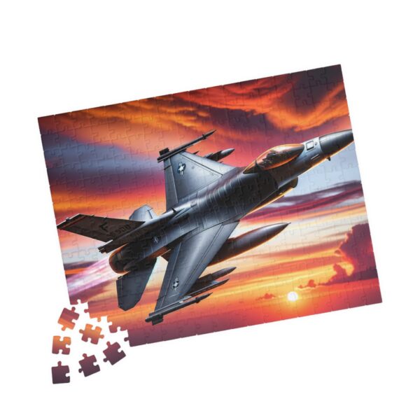 Epic F-16 Flying in the Sunset Puzzle - Image 7