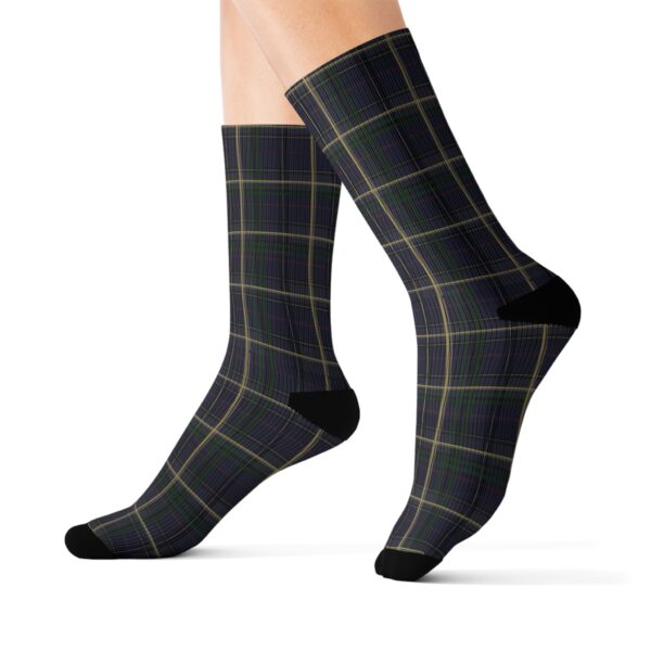 Midnight Blue Plaid Socks - Image 5