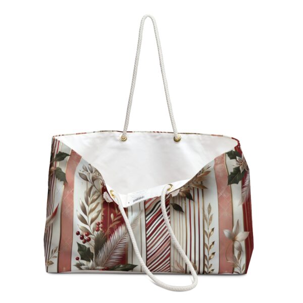 Christmas Candy Stripes Weekender Bag - Image 3