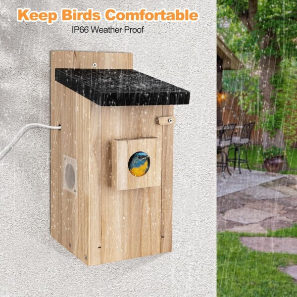 Smart Bird House With Camera,3MP Birdhouse Camera For Outdoors,Auto Capture Bird Videos & Motion Detection,Watch Bird Nesting & Hatching In Real Time,DIY Ideal Gift - Image 2