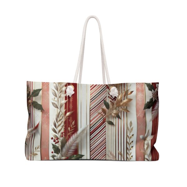 Christmas Candy Stripes Weekender Bag