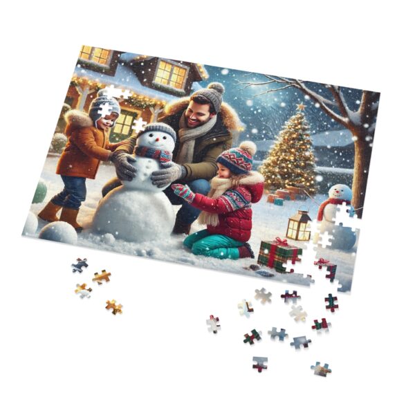 Building a Snowman Christmas Jigsaw Puzzle (30, 110, 252, 500,1000-Piece) - Image 8