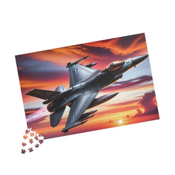 Epic F-16 Flying in the Sunset Puzzle - Image 15