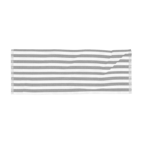 Black and White Striped Light Scarf - Image 2