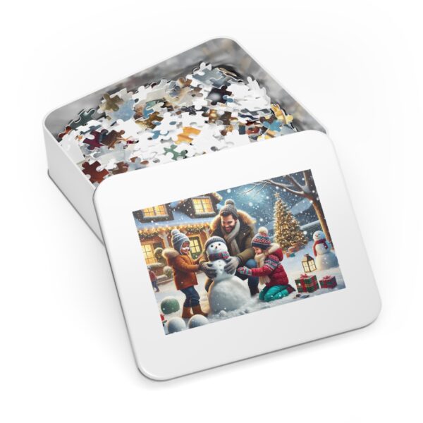 Building a Snowman Christmas Jigsaw Puzzle (30, 110, 252, 500,1000-Piece) - Image 6