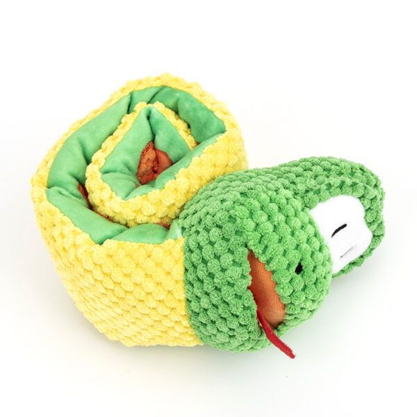 Snake Snuffle Toy Squeaky Dog Toys Boredom Stress Relief Game, Dog Puzzle Plush Toy IQ Training, Snuffle Toys For Dogs Foraging Instinct Training, Dog Chew Toy Treat Dispenser - Image 4