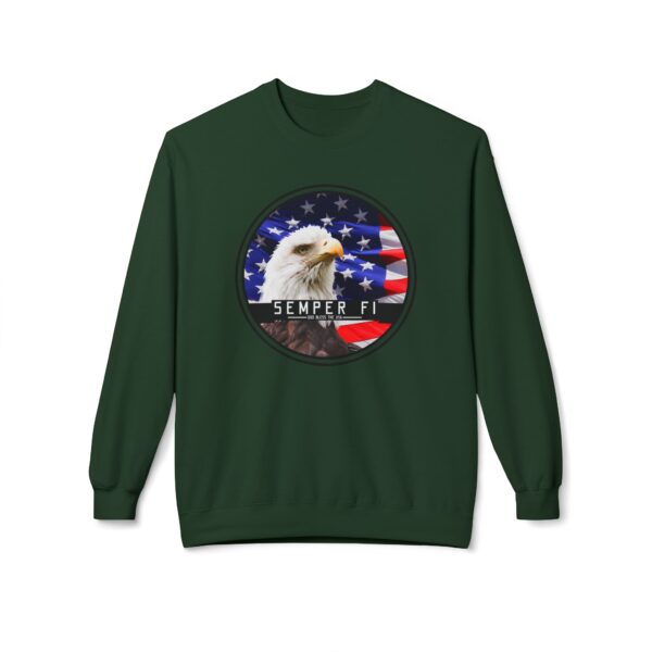 Semper Fi Unisex Midweight Softstyle Fleece Crewneck Sweatshirt - Image 21