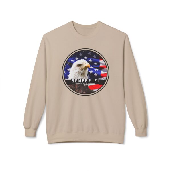 Semper Fi Unisex Midweight Softstyle Fleece Crewneck Sweatshirt - Image 9