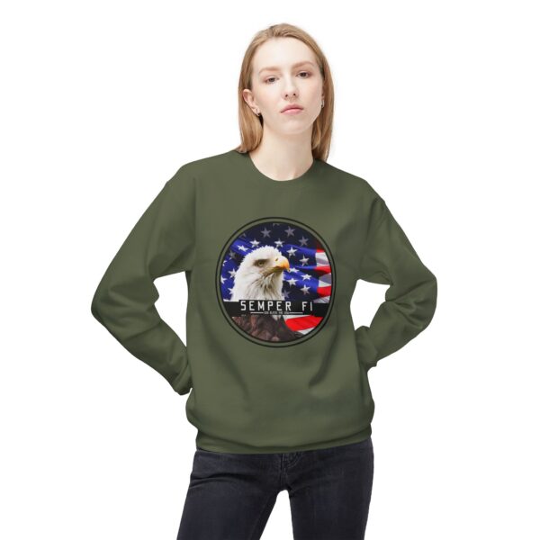 Semper Fi Unisex Midweight Softstyle Fleece Crewneck Sweatshirt - Image 19