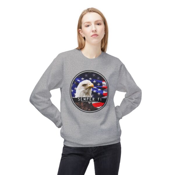 Semper Fi Unisex Midweight Softstyle Fleece Crewneck Sweatshirt - Image 15