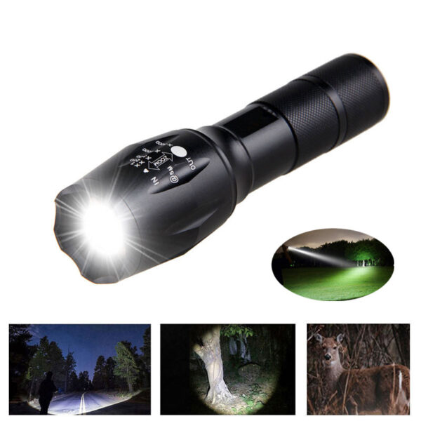 Portable Mini Flashlight LED ZOOM Torch Hunting Zoomable Flashlight Torch Light - Image 10