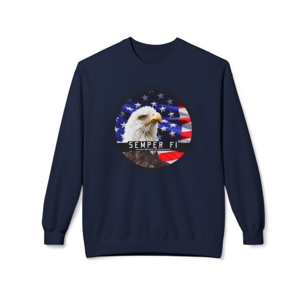 Semper Fi Unisex Midweight Softstyle Fleece Crewneck Sweatshirt - Image 45