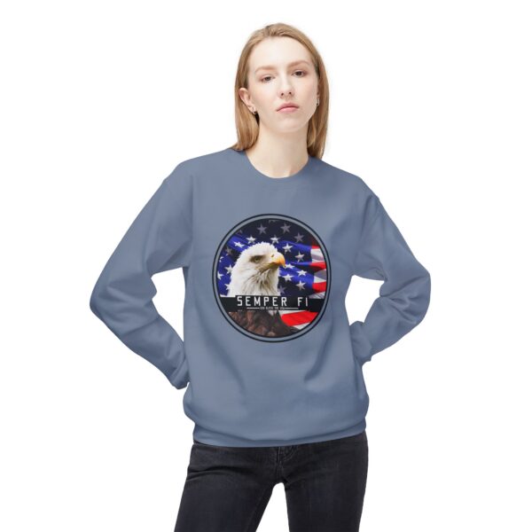 Semper Fi Unisex Midweight Softstyle Fleece Crewneck Sweatshirt - Image 35