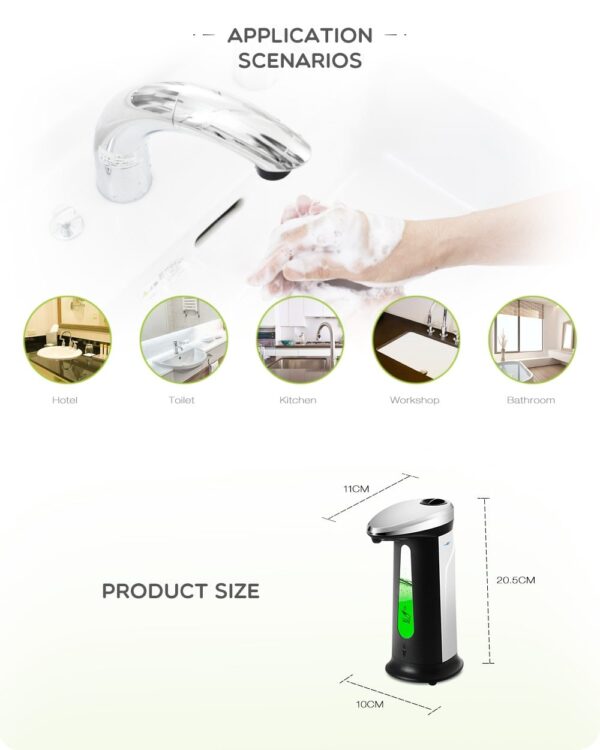 Automatic Liquid Soap Dispenser Smart Sensor Touchless 400Ml - Image 7