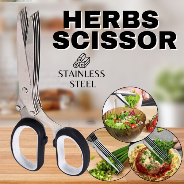 Herb Scissors Set With 5 Blades And Cover - Multipurpose Kitchen Shear - Image 4