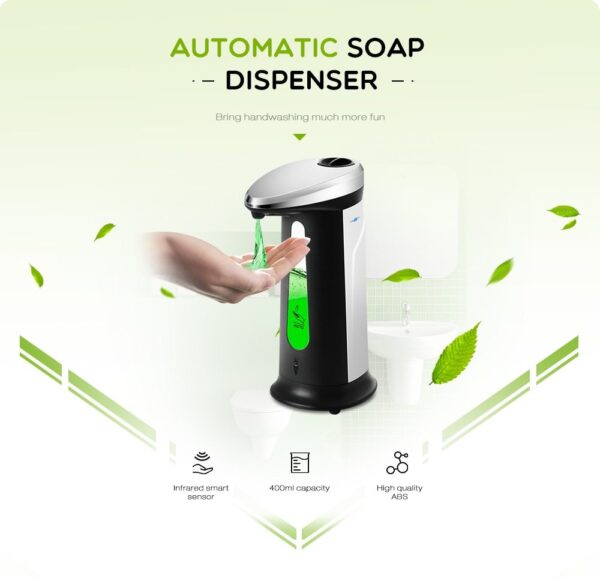 Automatic Liquid Soap Dispenser Smart Sensor Touchless 400Ml - Image 6