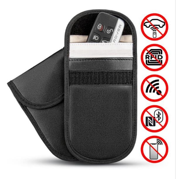 Car Key Signal Blocker Case Faraday Cage Fob Key Bag RFID Locking Bag - Image 4