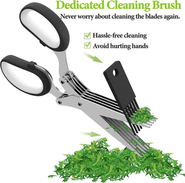 Herb Scissors Set With 5 Blades And Cover - Multipurpose Kitchen Shear - Image 3